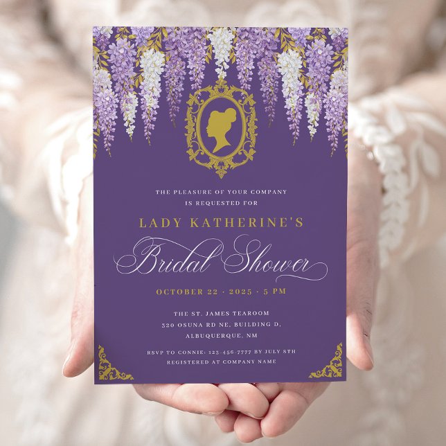 Invitación Ducha de novia morada (Subido por el creador)