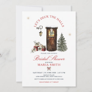 Invitación Ducha de Novia Navideña Acogedora Vamos a Decorar
