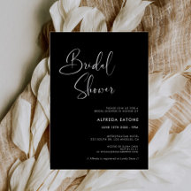 Ducha de novia negra elegante y moderna