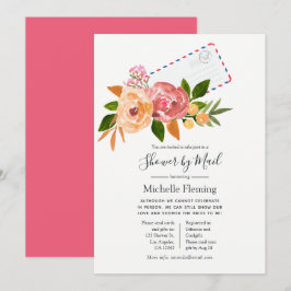 Invitación Ducha de novia o baby shower de primavera con flor