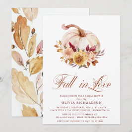 Invitación Ducha de Novia Otoño en Flor de Calabaza