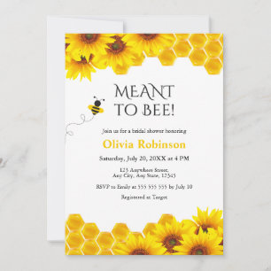 Invitación Ducha de Novia Panal Destinada a Ser Abeja