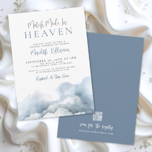 Invitación Ducha de Novia: Pareja Hecha en el Cielo
