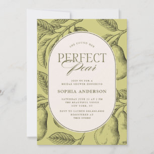 Invitación Ducha de Novia Perfect Pear Vintage