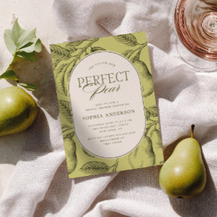 Invitación Ducha de Novia Perfect Pear Vintage