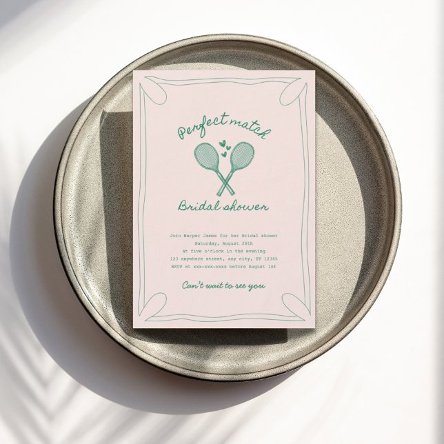 Invitación Ducha de novia perfecta para jugar al tenis (Subido por el creador)