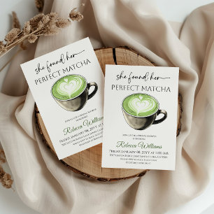 Invitación Ducha de Novia Perfecta Té Verde Matcha