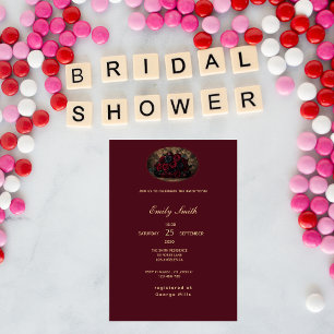 Invitación Ducha de Novia Personalizada de Romance Gótico