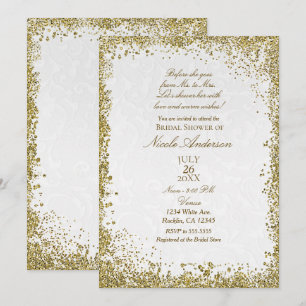 Invitación Ducha de Novia Princesa Libro de Cuentos Damasco B