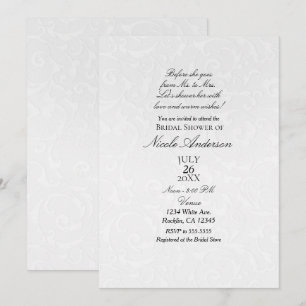 Invitación Ducha de Novia Princesa Libro de Cuentos Damasco B