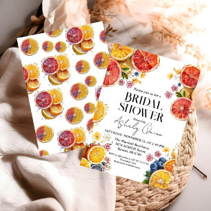 Invitación Ducha de novia principal de la congelación de cítr