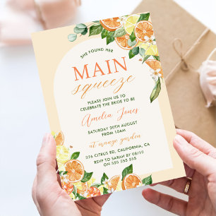 Invitación Ducha de novia principal de la congelación de cítr