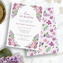 Invitación Ducha de novia Purple Love