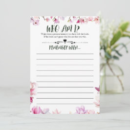 Invitación Ducha de novia recuerda mi juego