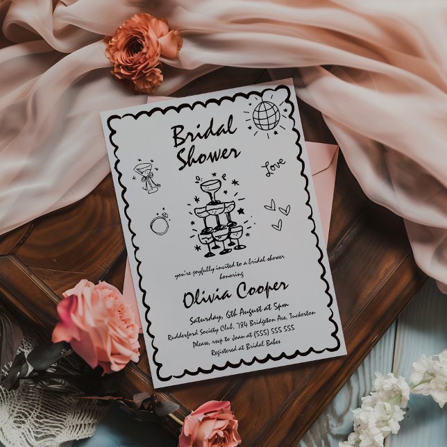 Invitación Ducha de novia retro de mano rara única (Subido por el creador)