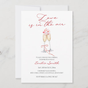 Invitación ducha de novia romántica del día de San Valentín