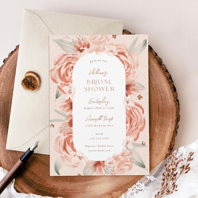 Invitación Ducha de novia Rosa de Rubor (Subido por el creador)
