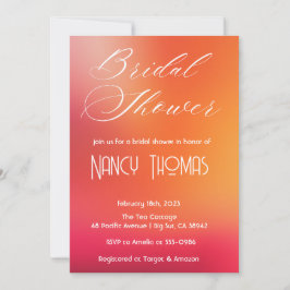 Invitación Ducha de novia rosa Rubor