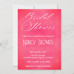 Invitación Ducha de novia rosa Rubor
