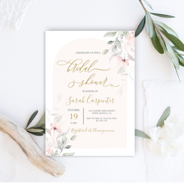 Invitación Ducha de novia rosa Rubor (Subido por el creador)