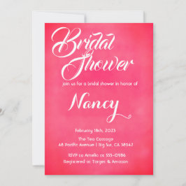 Invitación Ducha de novia rosa Rubor