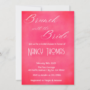 Invitación Ducha de novia rosa Rubor