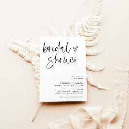 Invitación Ducha de novia rosa Rubor | Boho Minimalista Brida