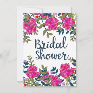 Invitación Ducha de Novia Rosas Vintage