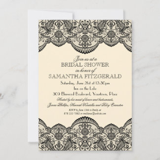 Invitación Ducha de novia Sheer Lace