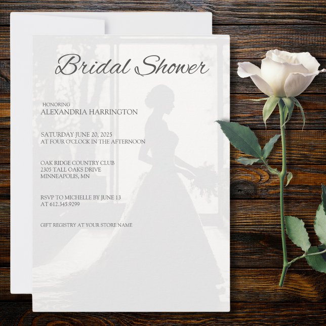 Invitación Ducha de Novia Silueta Boda Moderna  (Subido por el creador)