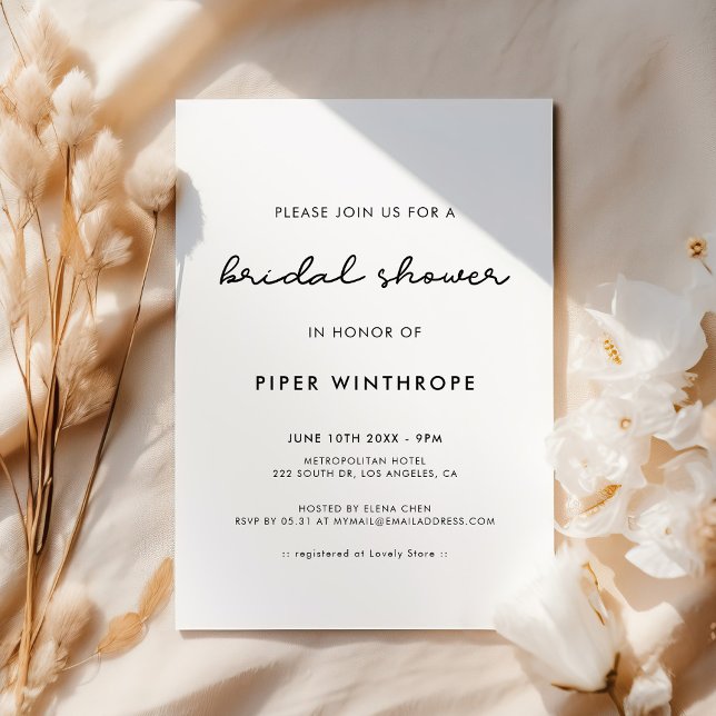 Invitación Ducha de novia simple (Subido por el creador)