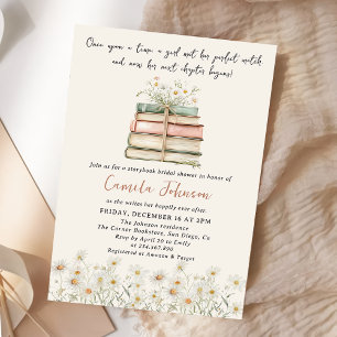 Invitación Ducha de novia Storybook New Chapter Wildflowers