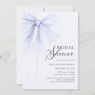 Invitación Ducha de novia suave azul coqueta