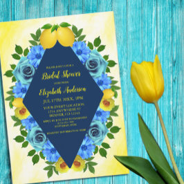 Invitación Ducha de novia Sunny Lemon Floral