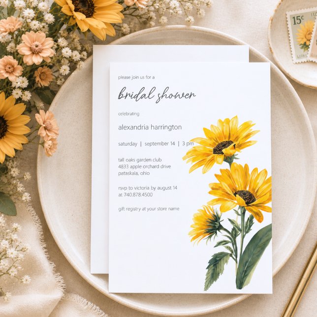 Invitación Ducha de Novia Susan de Ojos Marrones Modernos (Subido por el creador)
