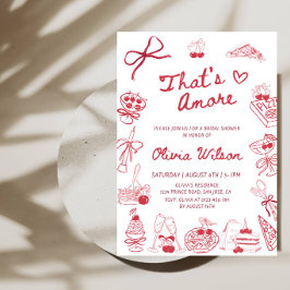 Invitación Ducha de novia That's Amore - Arte de línea Ducha