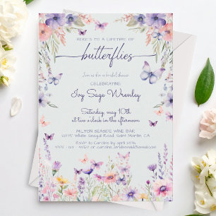 Invitación Ducha de novia "toda una vida de mariposas" de Whi