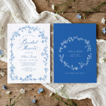 Ducha de Novia Toile de Flor Silvestre Francesa Az