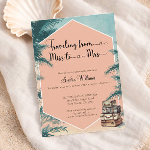 Invitación Ducha de novia tropical de Señorita a Señora