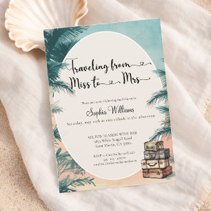 Invitación Ducha de novia tropical de Señorita a Señora