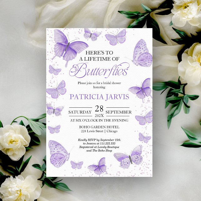 Invitación Ducha de Novia: Una Vida de Mariposas (Subido por el creador)