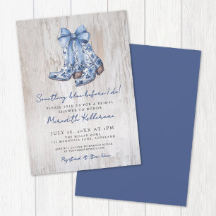 Invitación Ducha de Novia Vaquera Arco Campestre Rústico