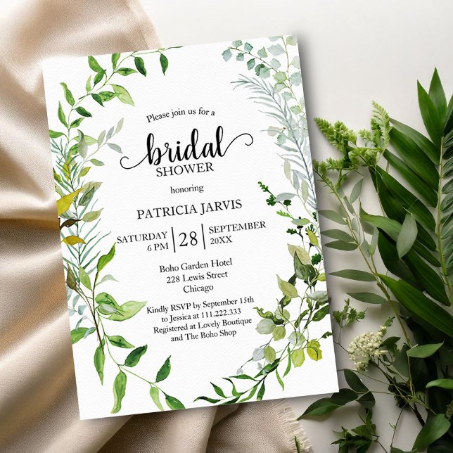 Invitación Ducha de Novia Verde Eucalipto (Subido por el creador)