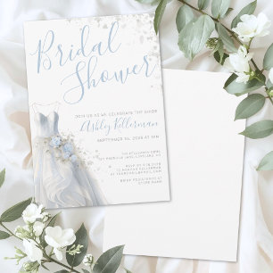 Invitación Ducha de Novia Vestido de Boda Elegante