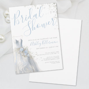 Invitación Ducha de Novia Vestido de Boda Elegante