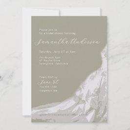 Invitación Ducha de novia vestido traje de traje