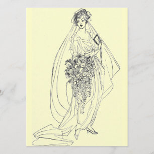 Invitación ducha de novia vintage