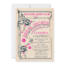 Ducha de Novia Vintage Floral Florece Magenta Azul