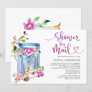 Invitación Ducha de novia virtual acuarela por correo