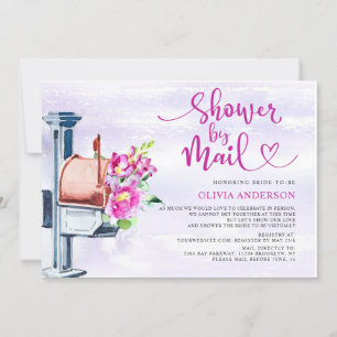 Invitación Ducha de novia virtual acuarela por correo